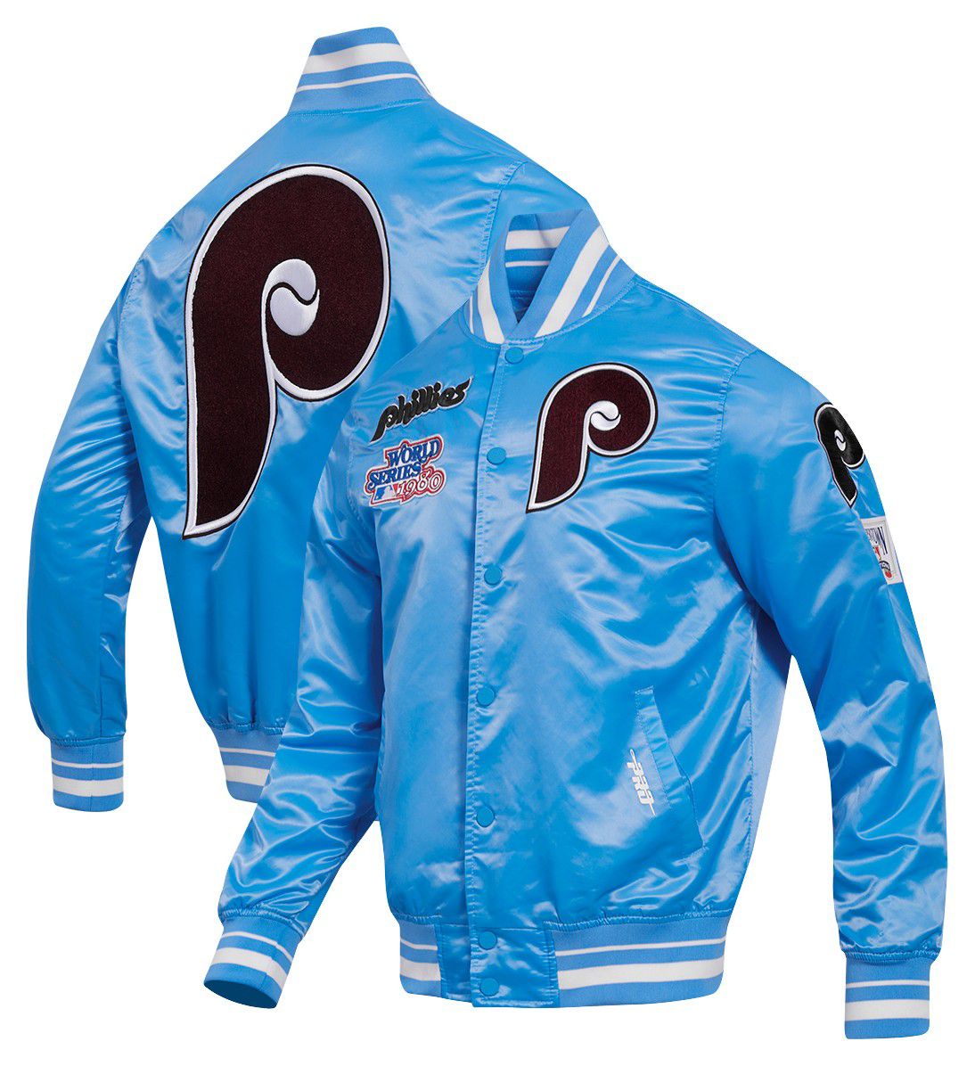 Pro Standard Men's Philadelphia Phillies Retro Rib Satin Jacket product image
