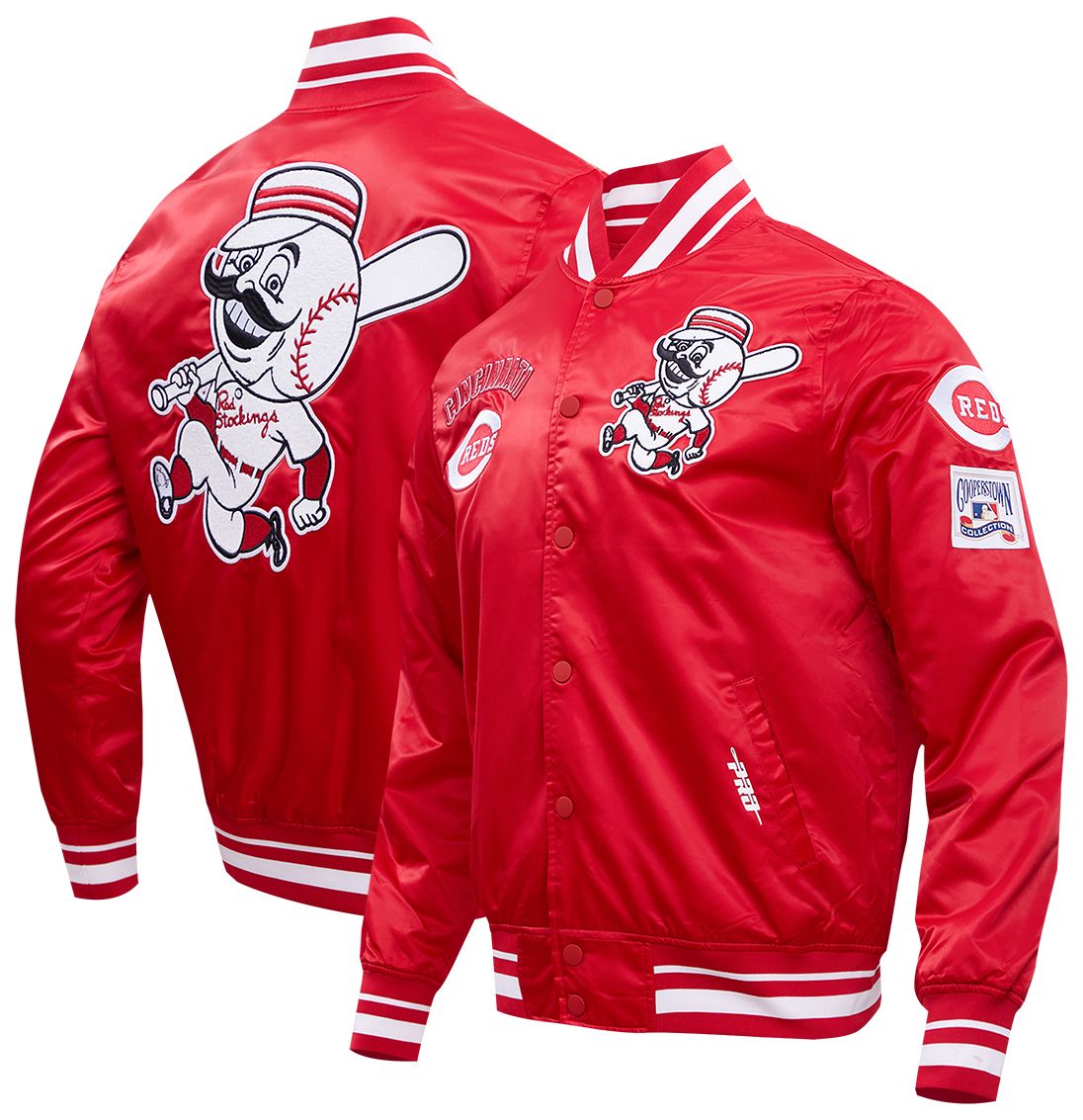 Pro Standard Men's Cincinnati Reds Retro Rib Satin Jacket product image