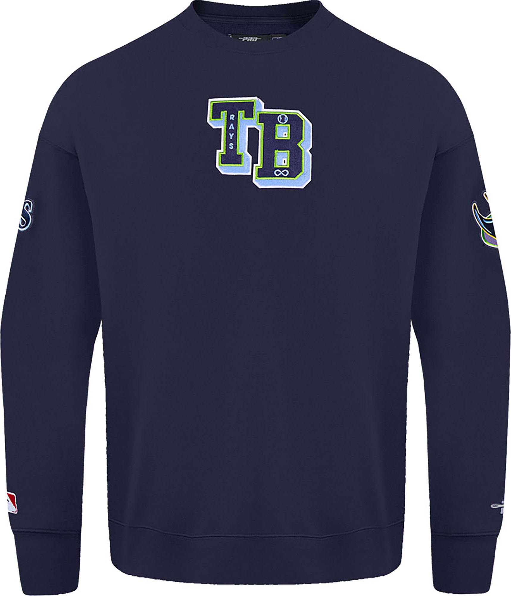Pro Standard Men's Tampa Bay Rays Navy City Drop Crew Long Sleeve T-Shirt product image