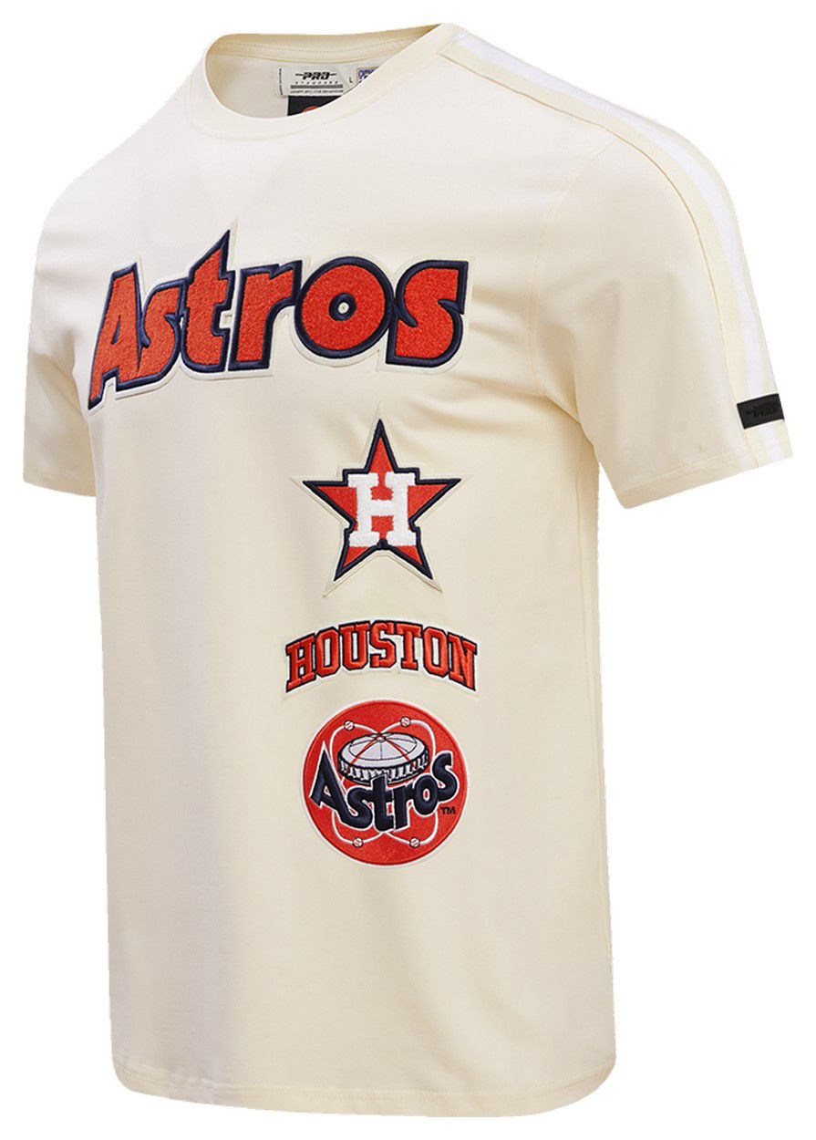 Pro Standard Men's Houston Astros Cream Retro Stripe T-Shirt product image