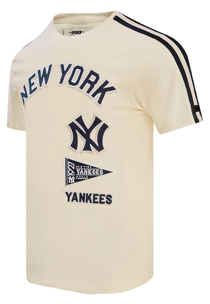 Pro Standard Men's New York Yankees Cream Retro Stripe T-Shirt product image