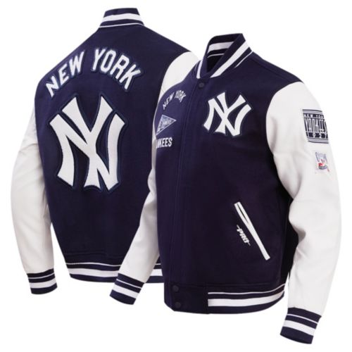 JH Design Men's New York Yankees Navy Reversible Varsity Jacket