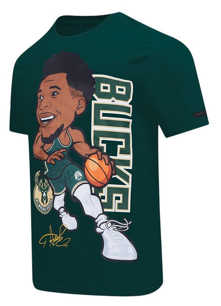 Pro Standard Men's Milwaukee Bucks Giannis Antetokounmpo Green T-Shirt product image