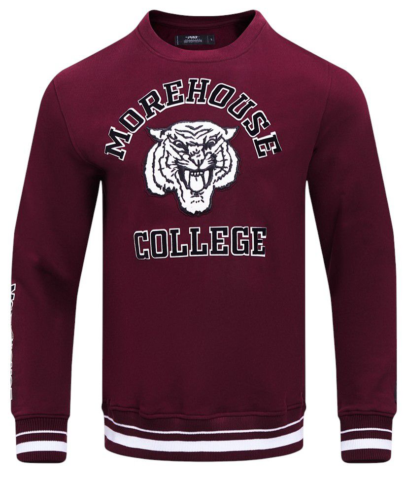 Pro Standard Men's Morehouse College Maroon Tigers Maroon Classic Crew Neck Sweatshirt product image