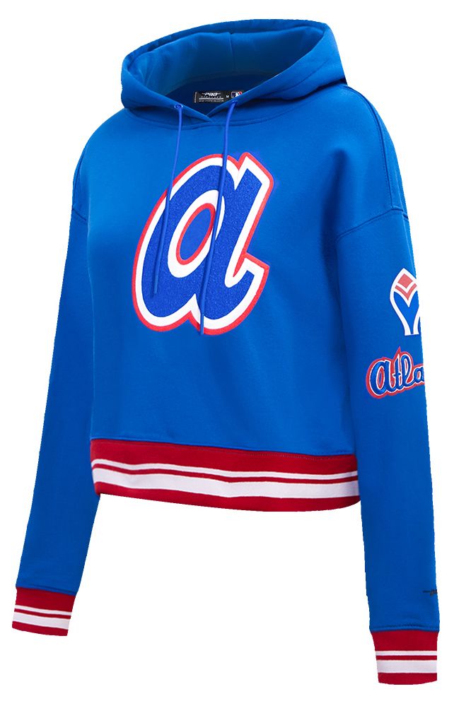 Pro Standard Women's Atlanta Braves Retro Cropped Fleece Hoodie product image