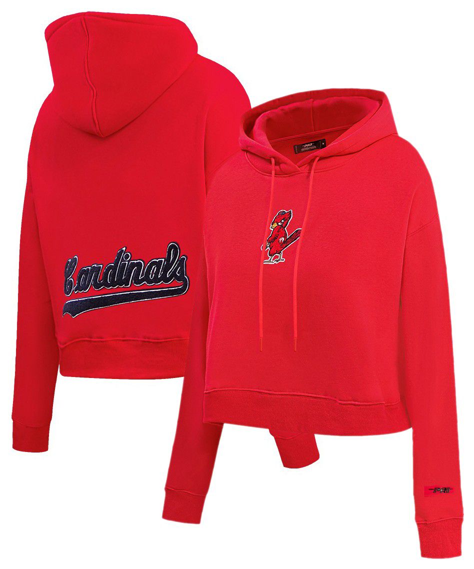 Pro Standard Women's St. Louis Cardinals Red Classic Cropped Pullover Hoodie product image