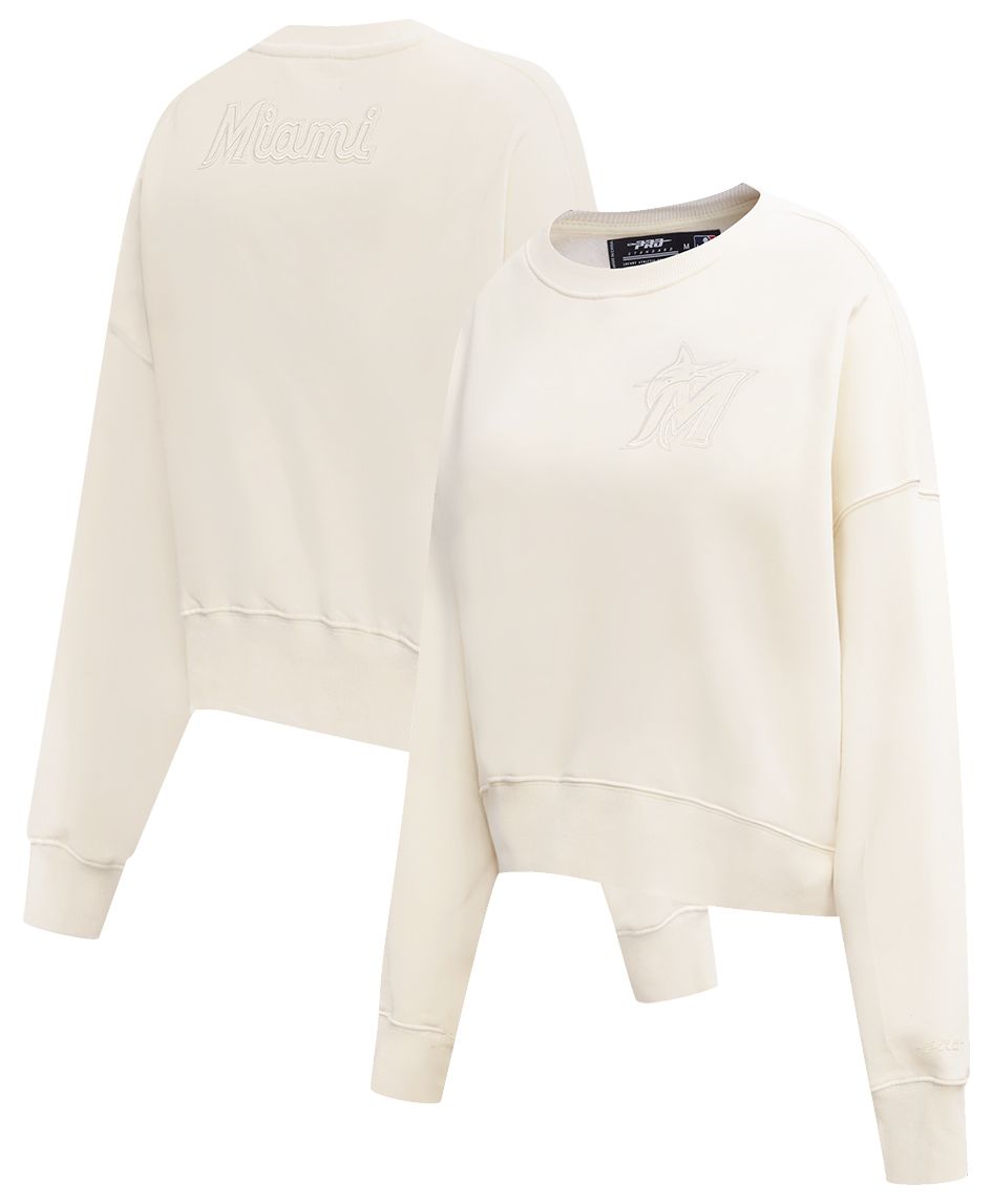 Pro Standard Women's Miami Marlins Cream Classic Crewneck Sweatshirt product image