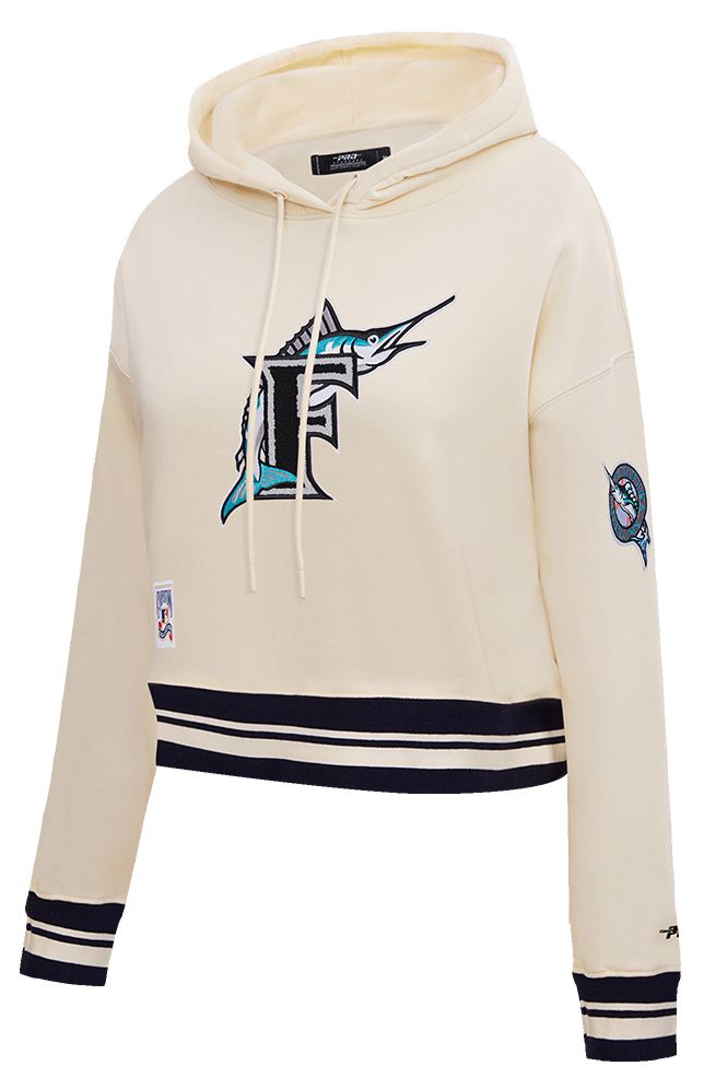 Pro Standard Women's Miami Marlins Retro Cropped Fleece Hoodie product image