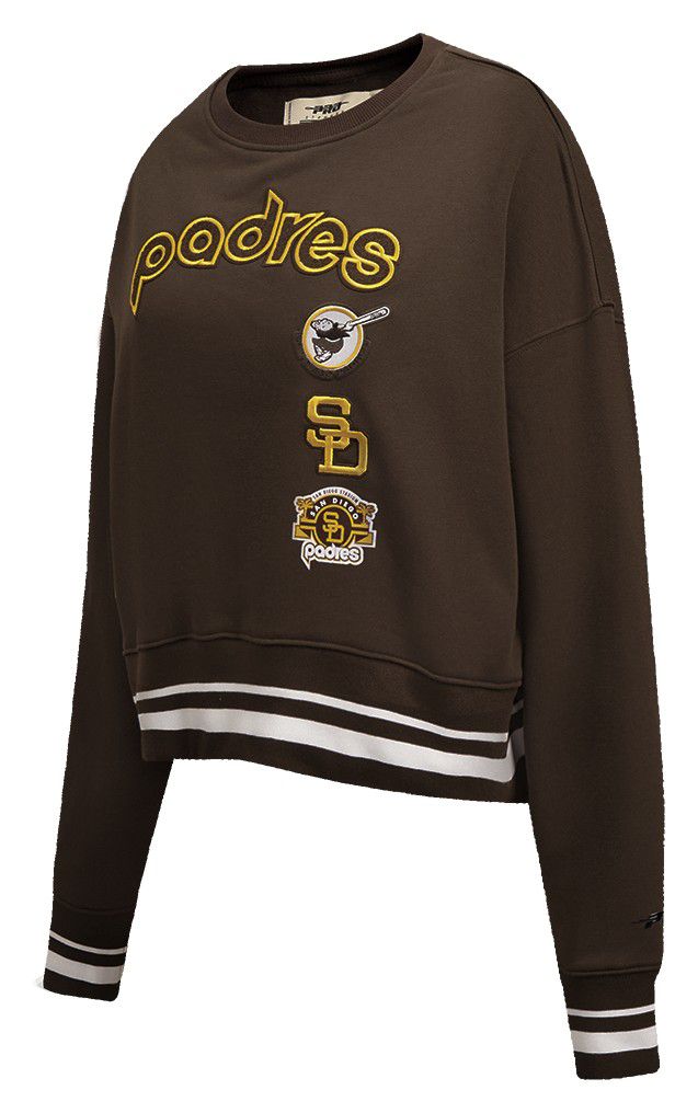 Pro Standard Women's San Diego Padres Brown Logo Fleece Crew Neck Sweatshirt product image