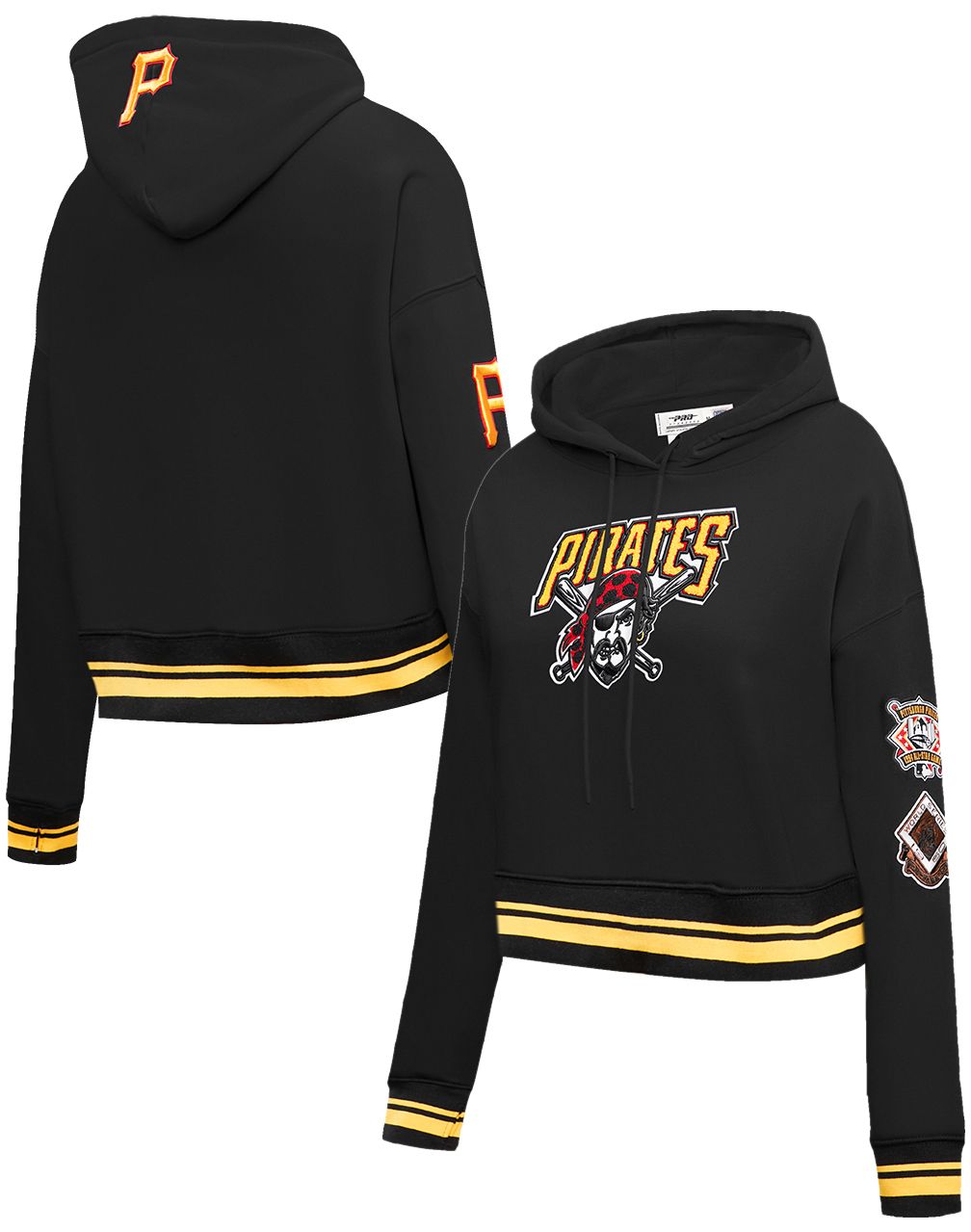 Pro Standard Women's Pittsburgh Pirates Black Cropped Hoodie product image