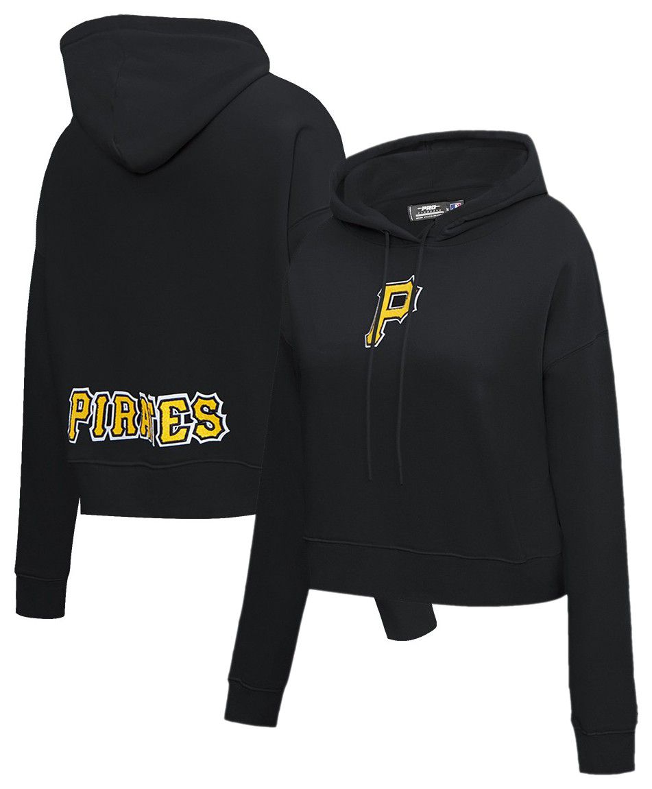 Pro Standard Women's Pittsburgh Pirates Black Classic Cropped Pullover Hoodie product image