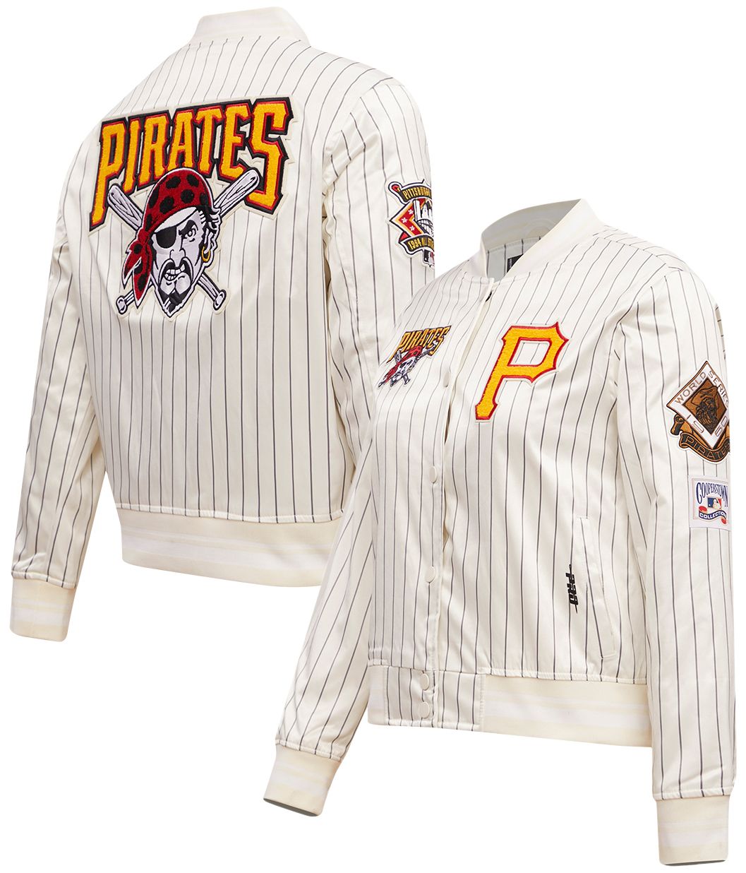 Pro Standard Women's Pittsburgh Pirates Cream Satin Jacket product image