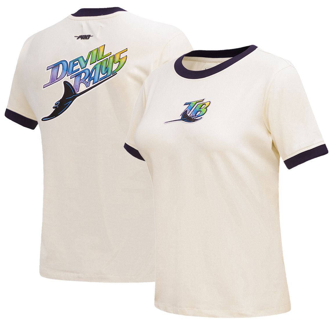 Pro Standard Women's Tampa Bay Rays Cream Slim T-Shirt product image
