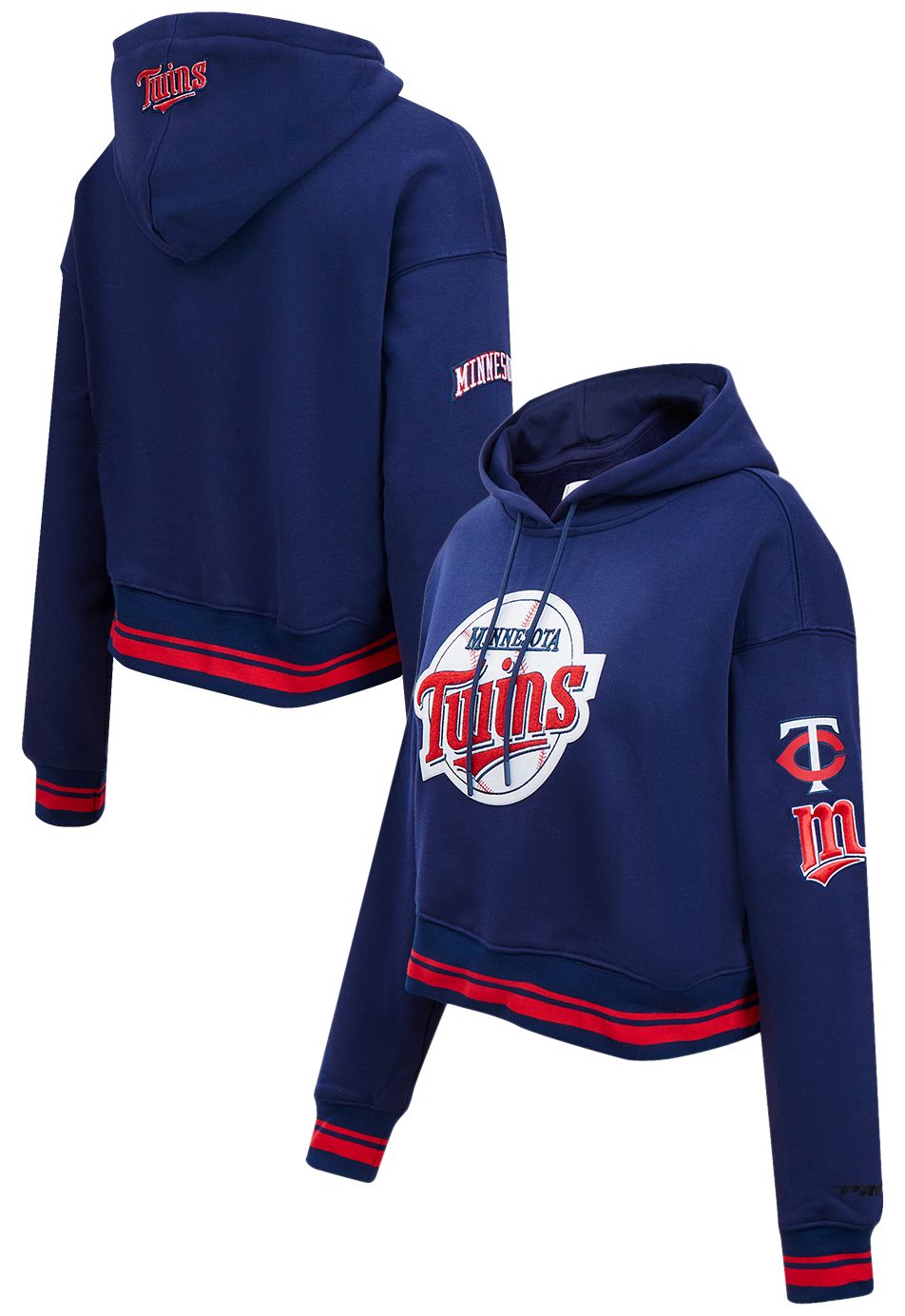 Pro Standard Women's Minnesota Twins Navy Cropped Hoodie product image