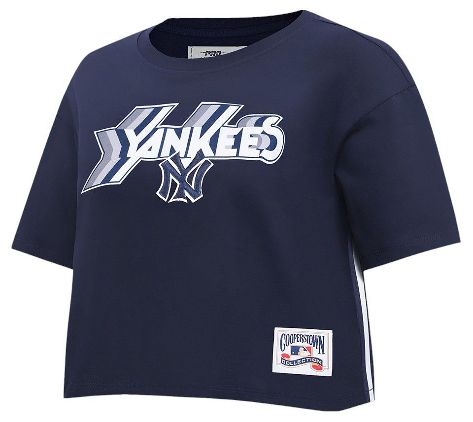 Pro Standard Women's New York Yankees Navy Cropped Hoodie product image