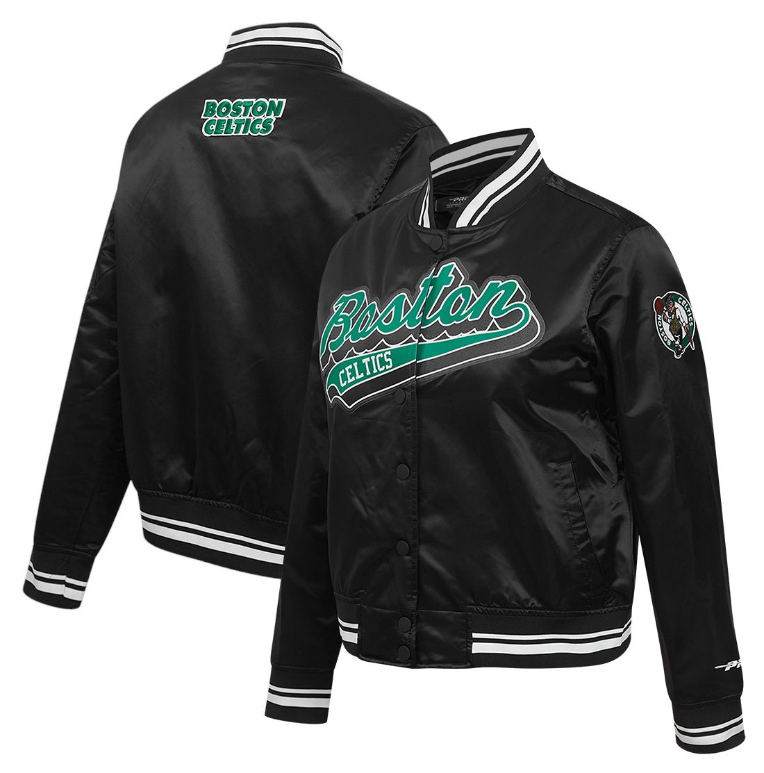 Pro Standard Women's Boston Celtics Black Satin Jacket product image