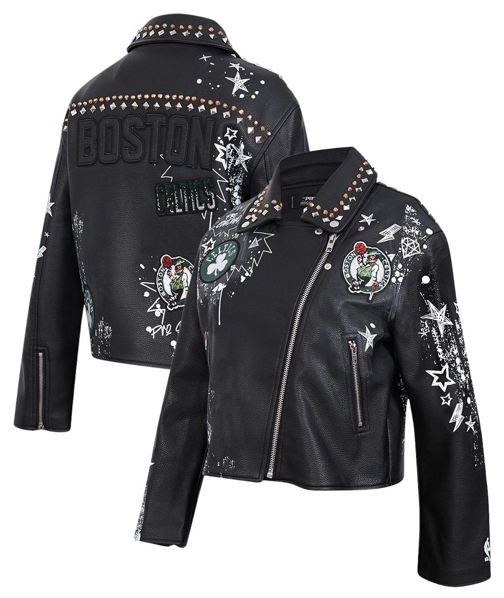 Pro Standard Women's Boston Celtics Black Sketchbook Leather Jacket product image