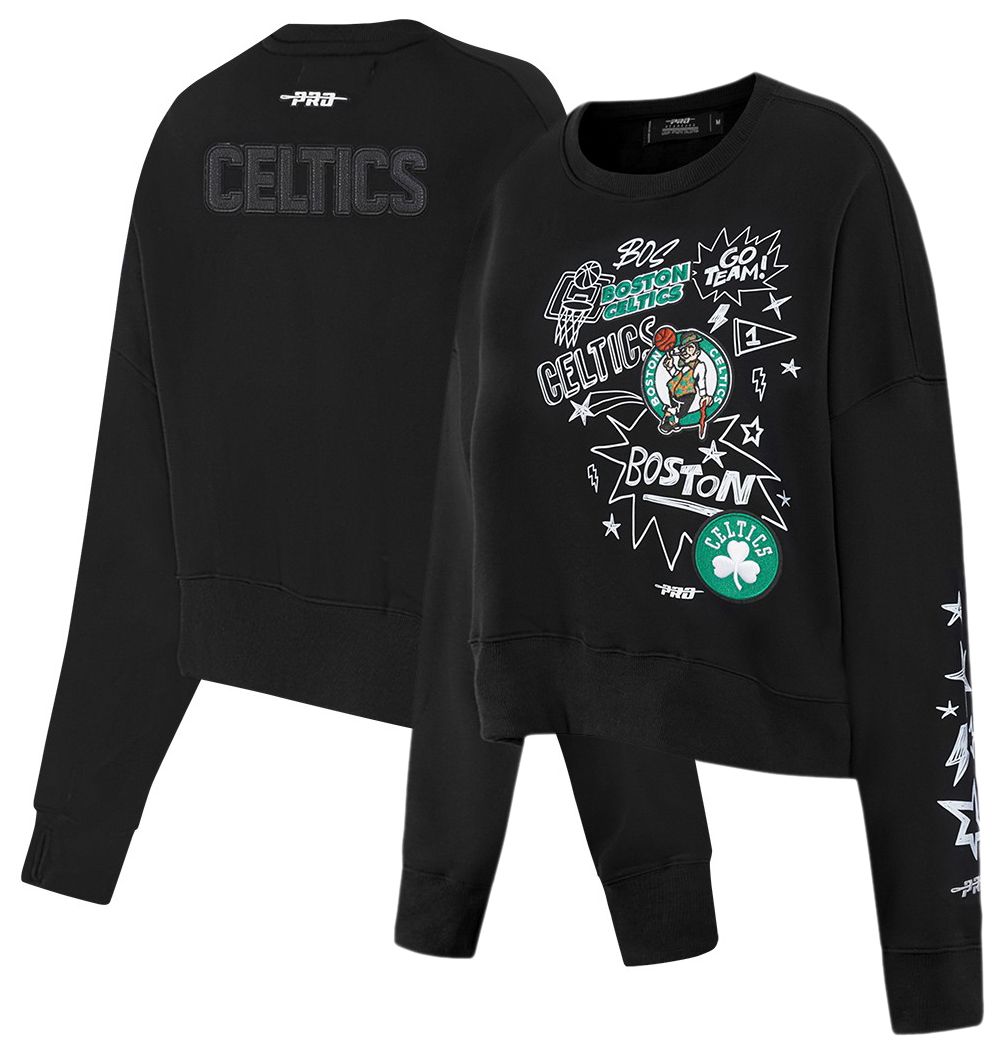 Pro Standard Women's Boston Celtics Black Sketchbook Crewneck Sweatshirt product image