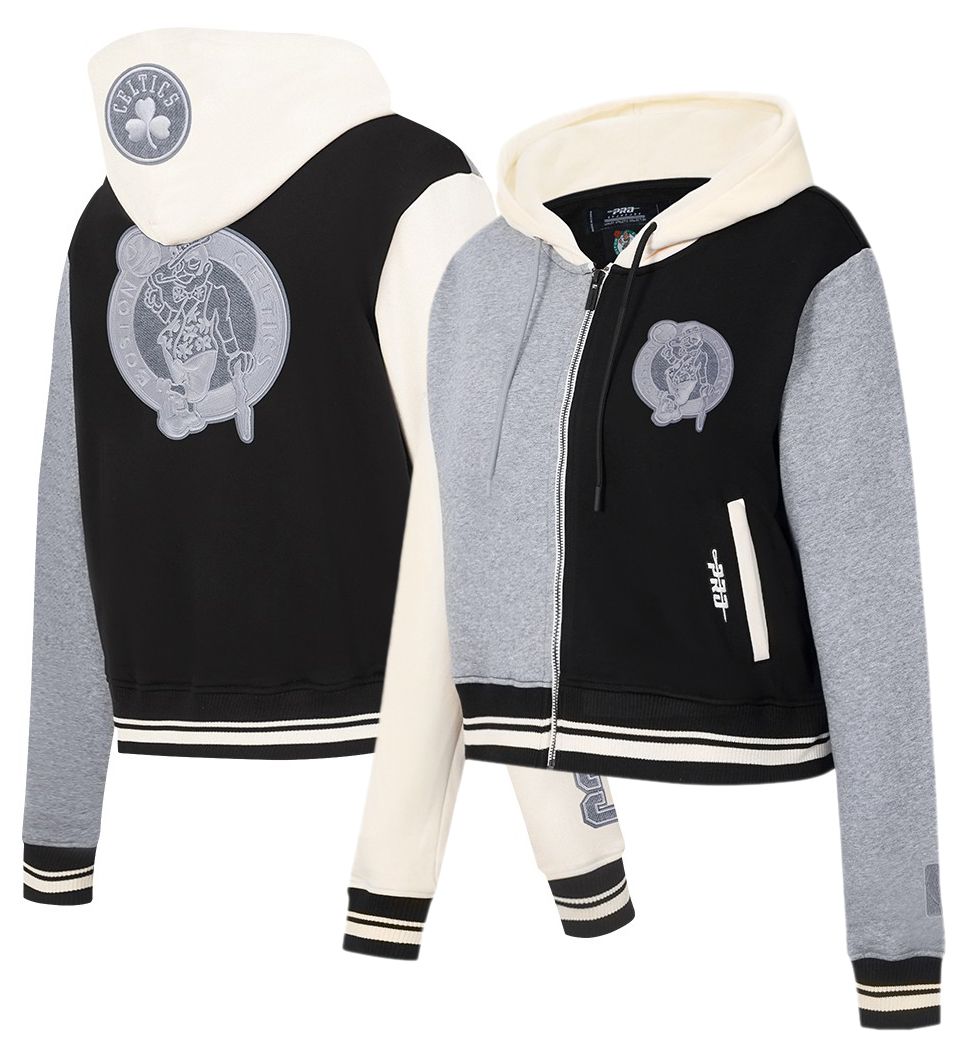Pro Standard Women's Boston Celtics Black Reverse French Terry Pullover Hoodie product image