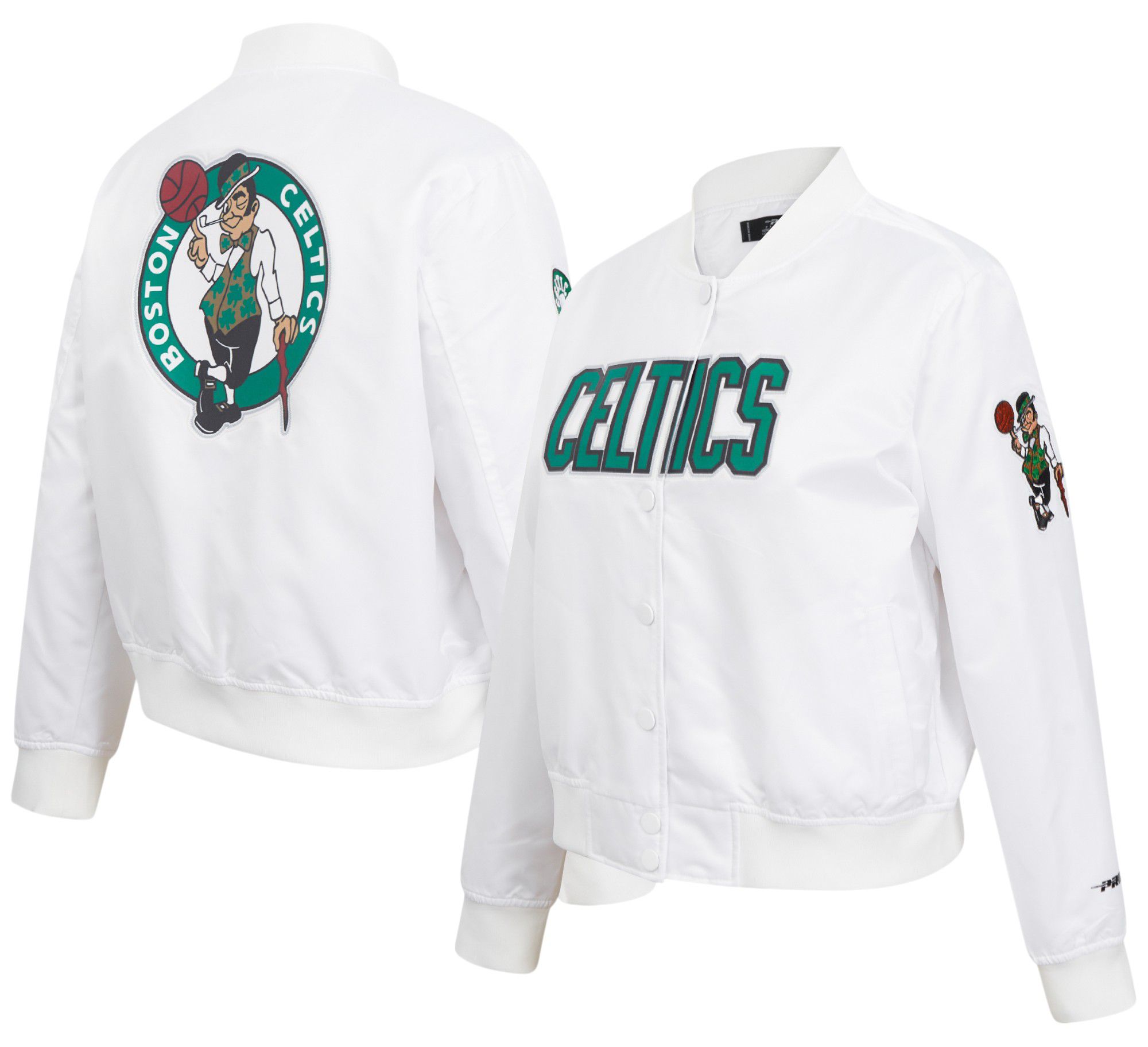 Pro Standard Women's Boston Celtics Satin White Jacket product image