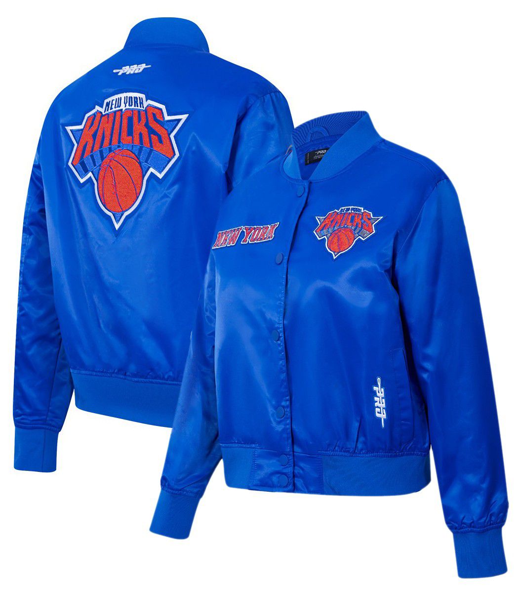 Pro Standard Women's New York Knicks Blue Game Day Classics Satin Jacket product image