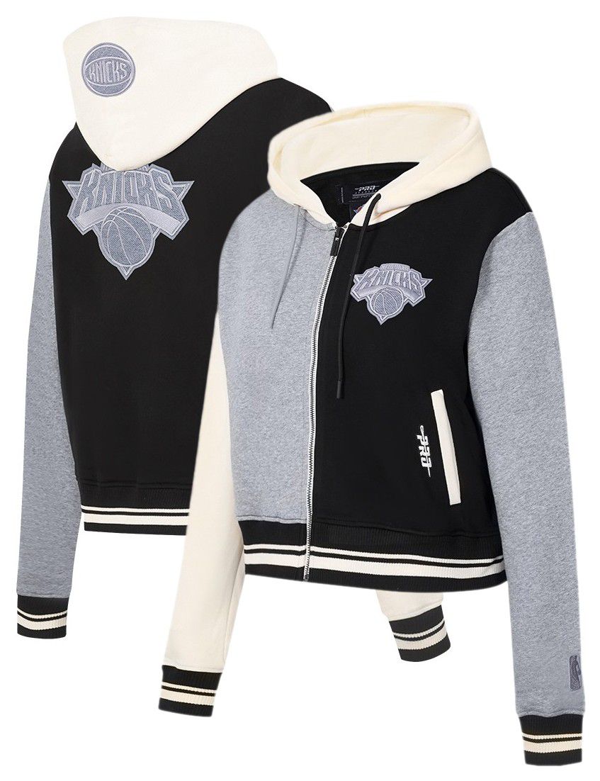 Pro Standard Women's New York Knicks Black Reverse French Terry Pullover Hoodie product image