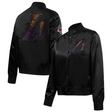sorry, Pro Standard Women's Los Angeles Lakers Jewel Satin Jacket is currently out of stock