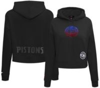 Pro Standard Women's Detroit Pistons Jewel Cropped Pullover Hoodie