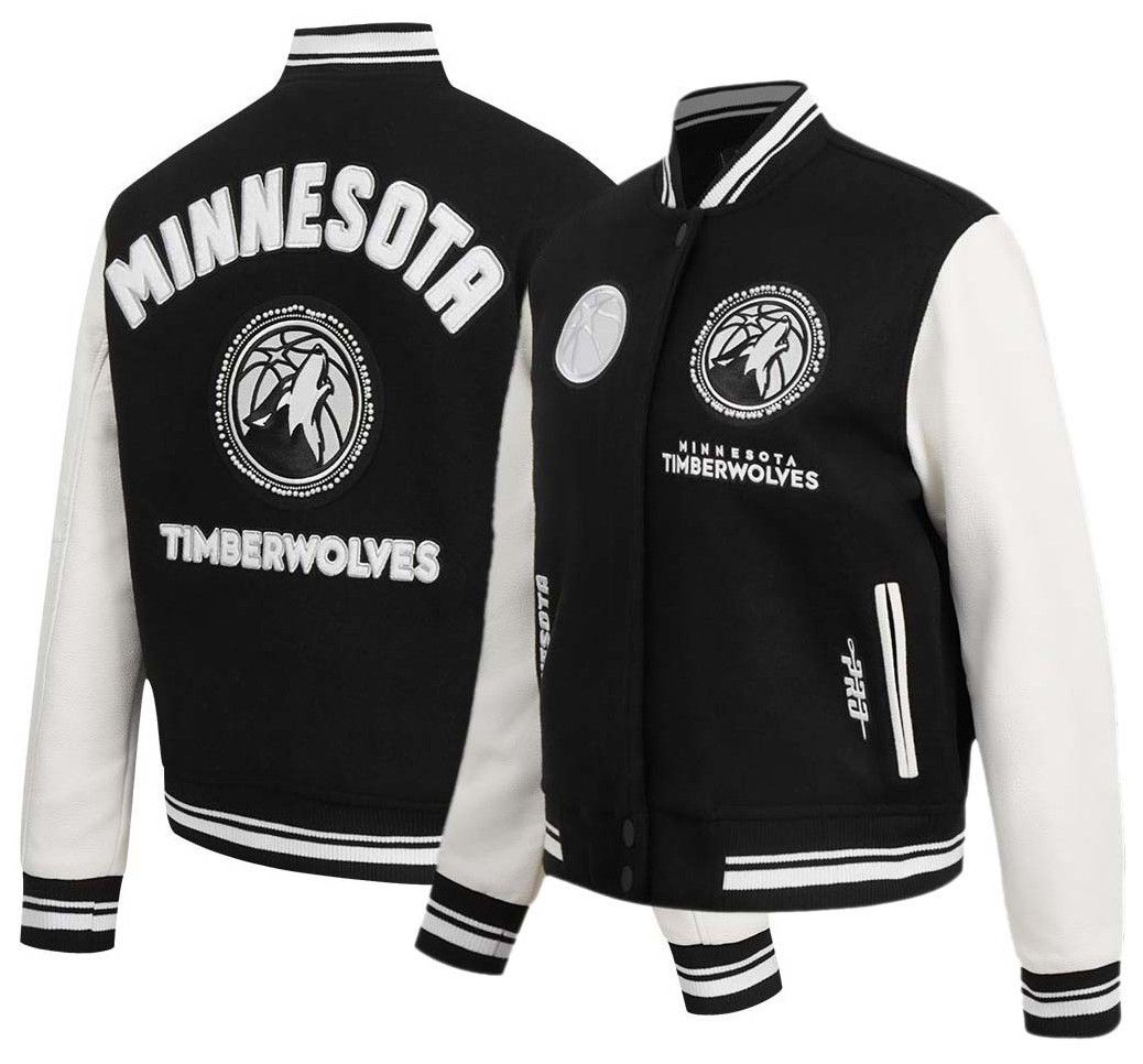 Pro Standard Women's Minnesota Timberwolves Pearly Varsity Jacket product image