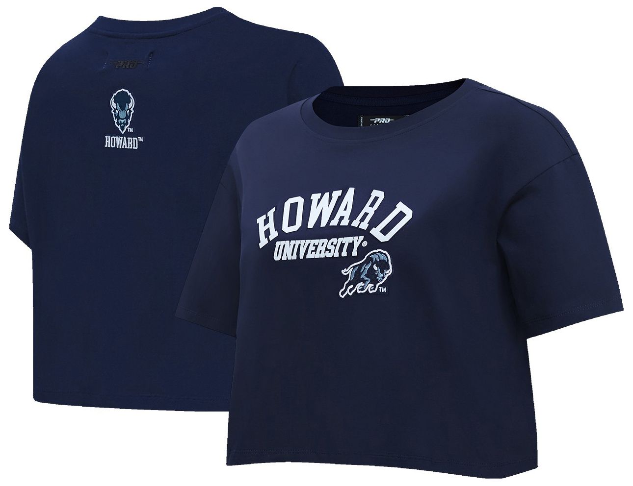 Pro Standard Women's Howard Bison Navy Classic Boxy Crop T-Shirt product image