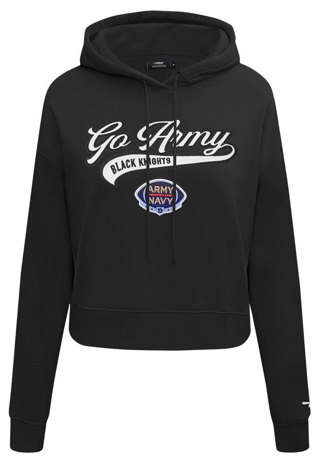 Pro Standard Women's Army West Point Black Knights Black Cropped Hoodie product image