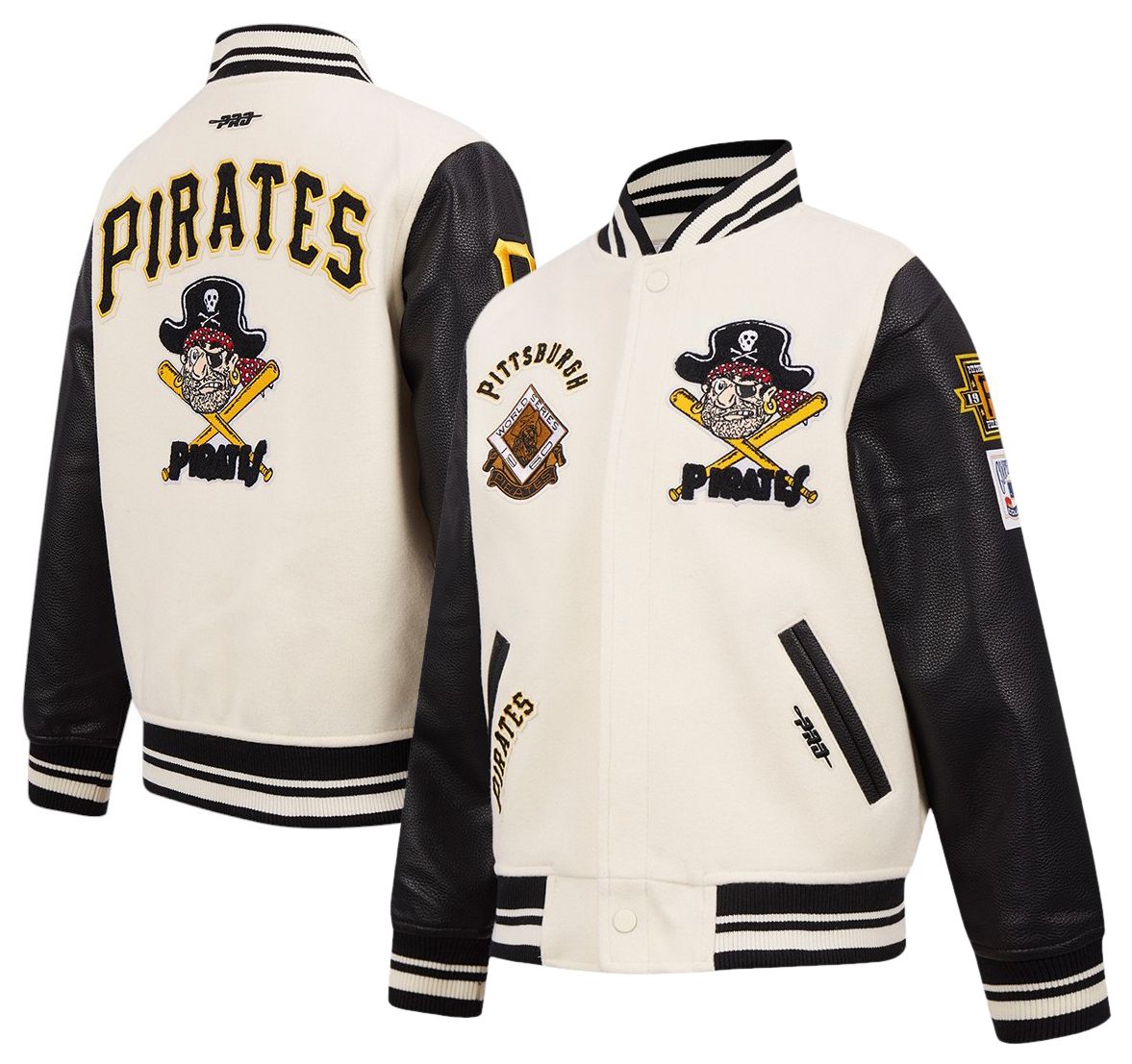 Pro Standard Youth Pittsburgh Pirates Cream Classic Varsity Jacket product image