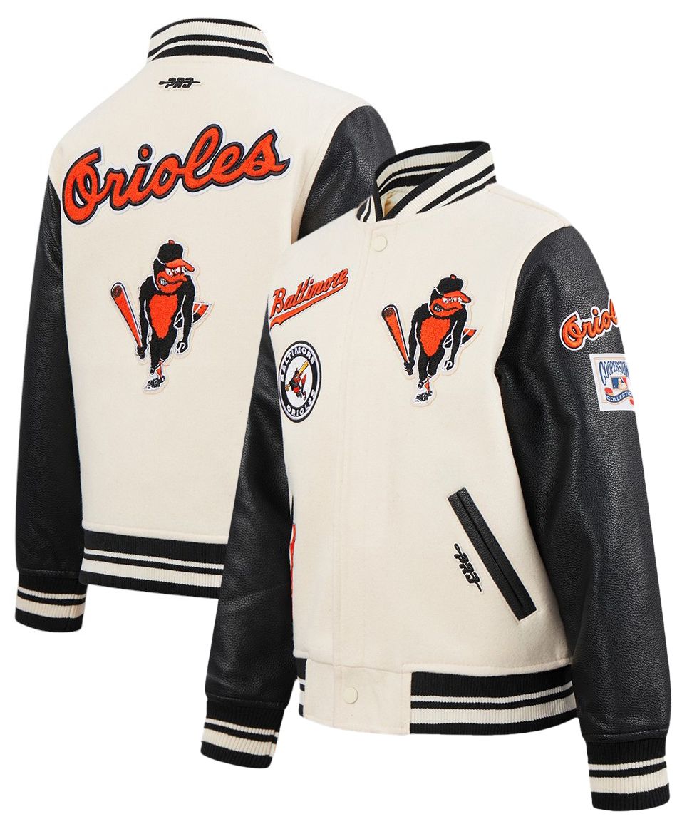Pro Standard Youth Baltimore Orioles Cream Classic Varsity Jacket product image