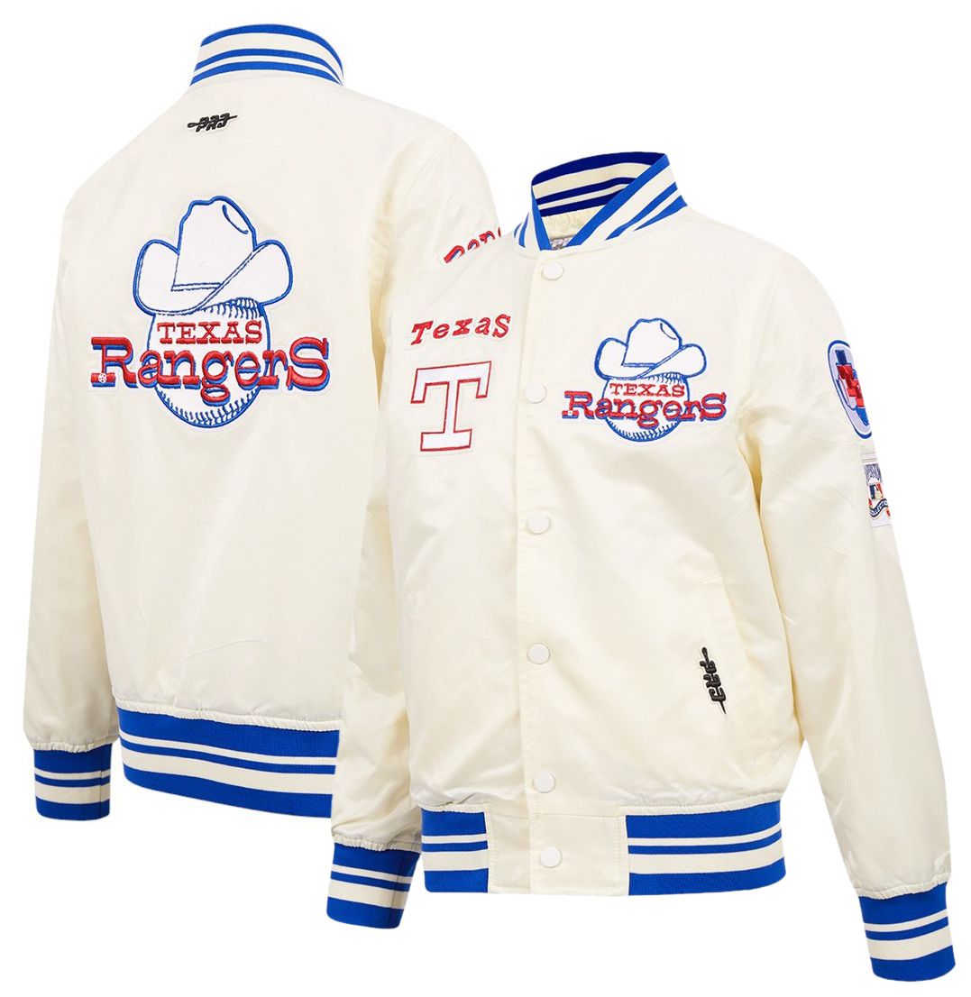 Pro Standard Youth Texas Rangers Cream Classic Satin Jacket product image