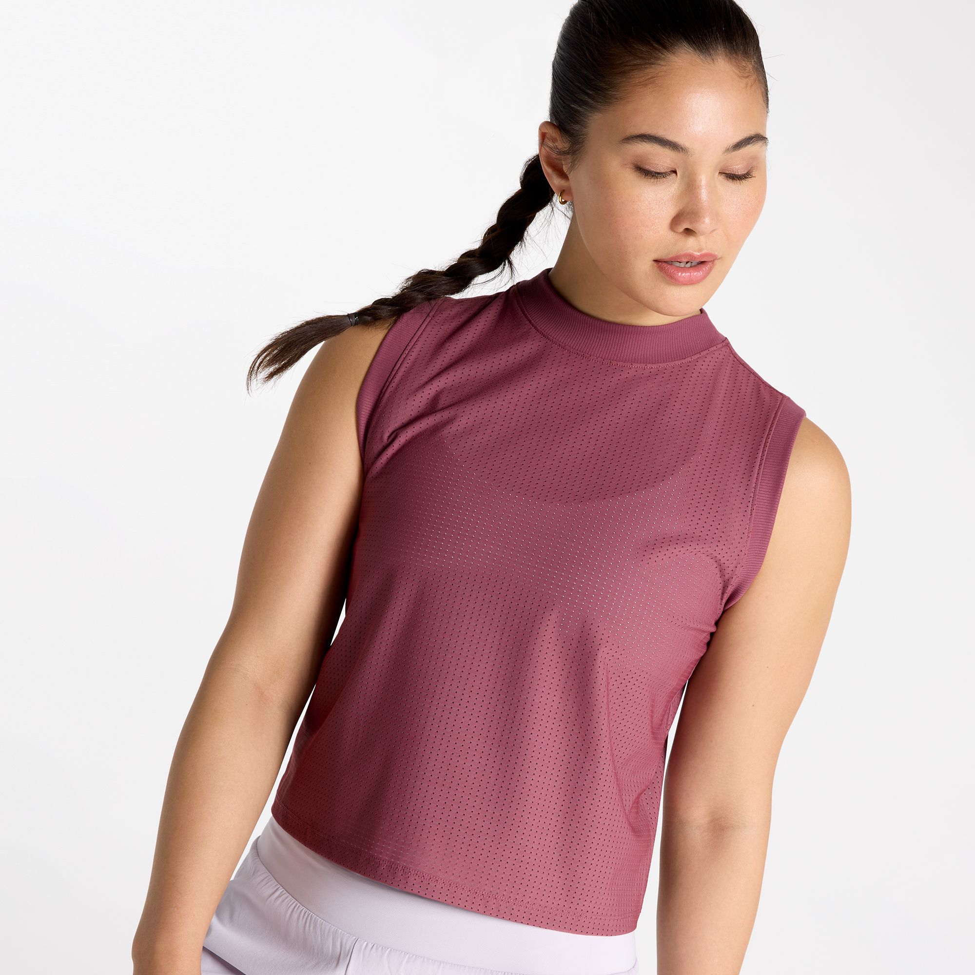 CALIA Women's Open Mesh Mock Neck Tank product image