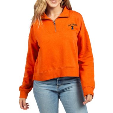 sorry, chicka-d Women's Illinois Fighting Illini Orange Logo Quarter-Zip Shirt is currently out of stock