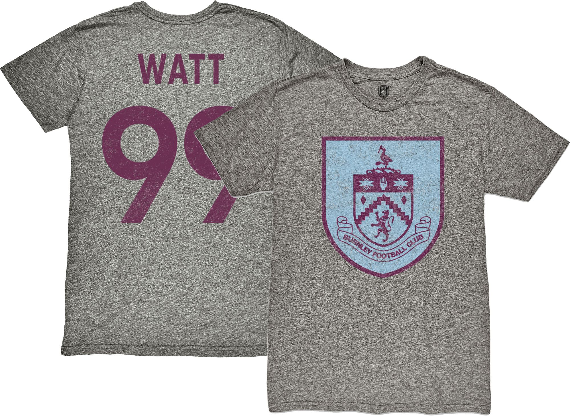 1863 FC Adult Burnley FC J.J. Watt #99 Logo Grey T-Shirt product image