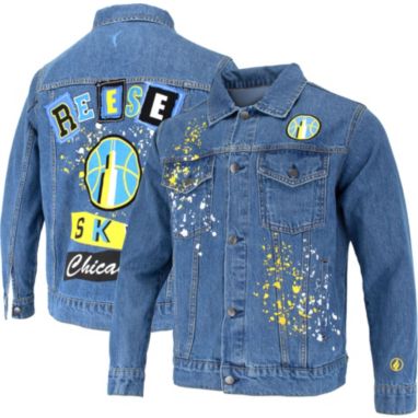 sorry, FISLL Women's Chicago Sky Angel Reese #5 Blue Denim Jacket is currently out of stock
