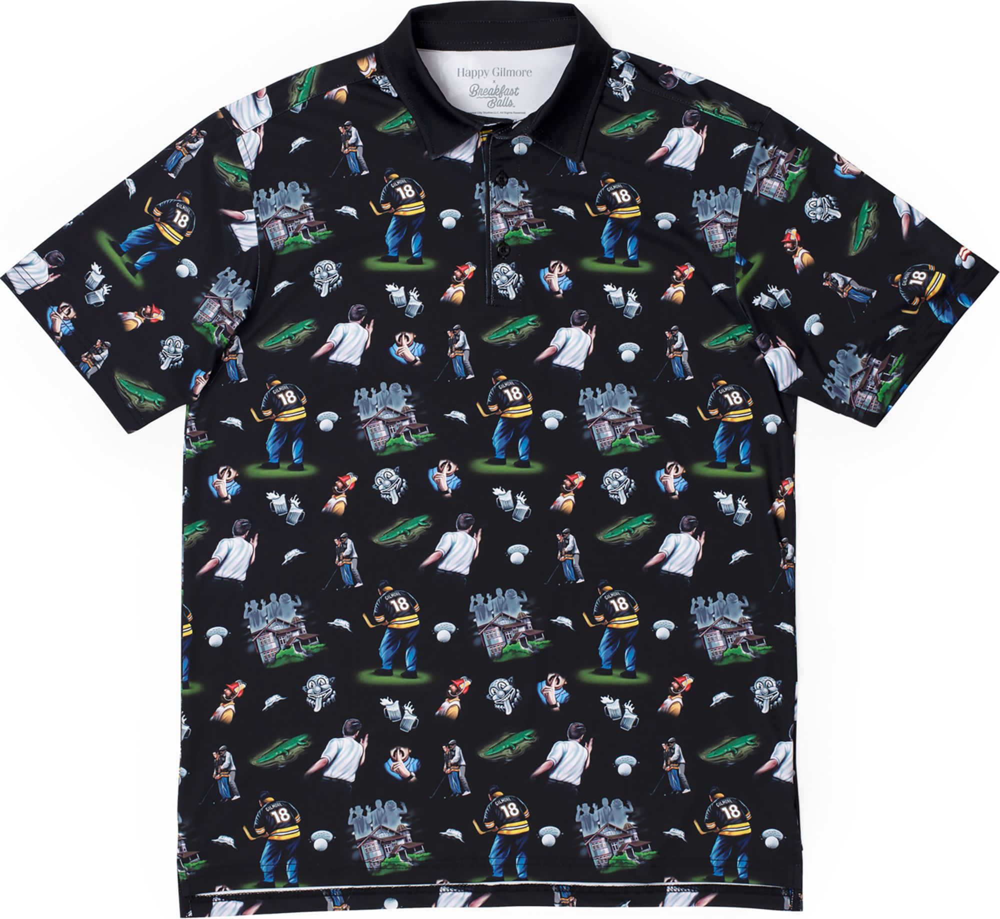 Breakfast Balls Men's Happy Gilmore "All in the Hips" Golf Polo product image