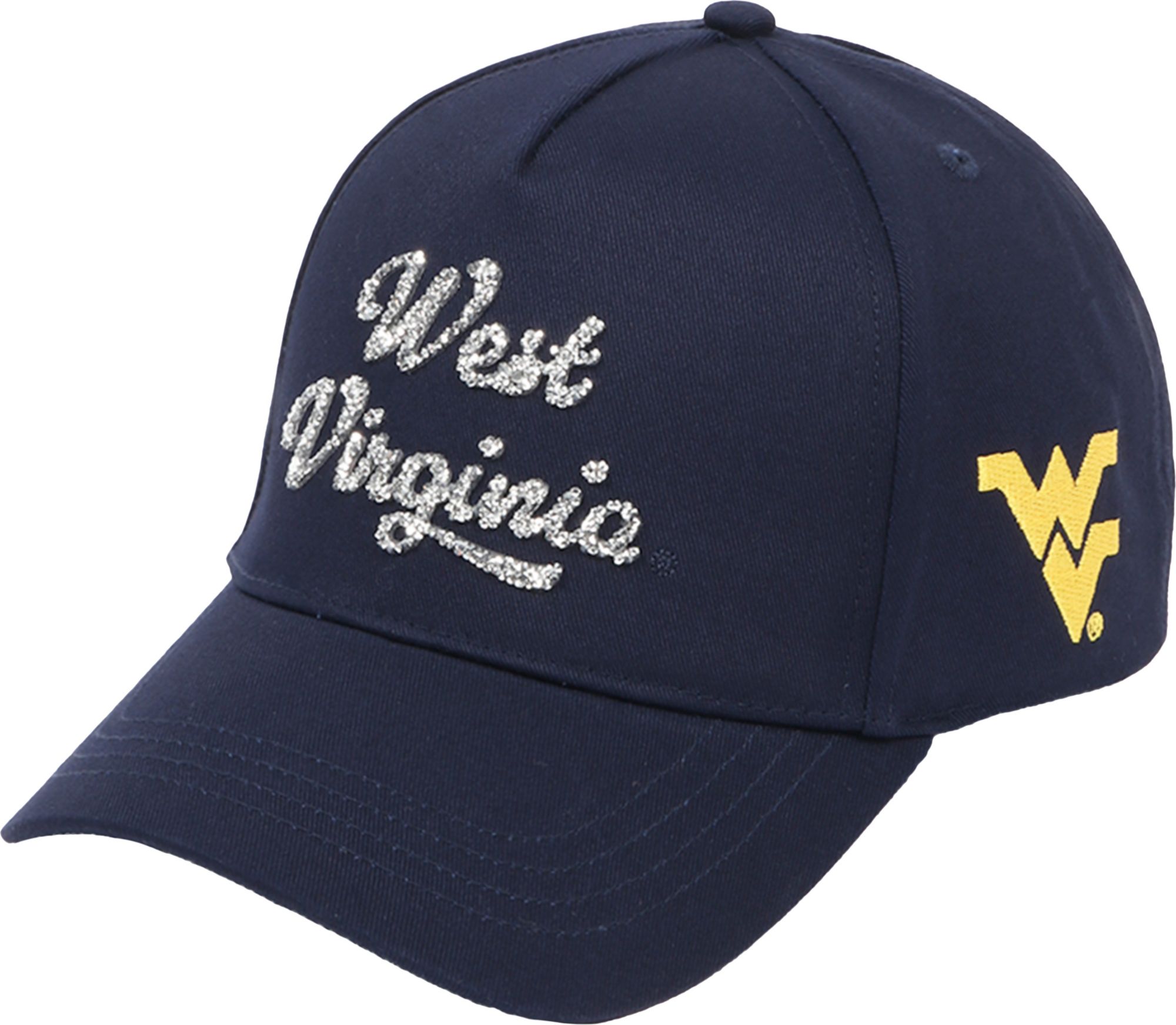 Ponyflo Women's West Virginia Mountaineers Blue Bling Athletic Hat product image