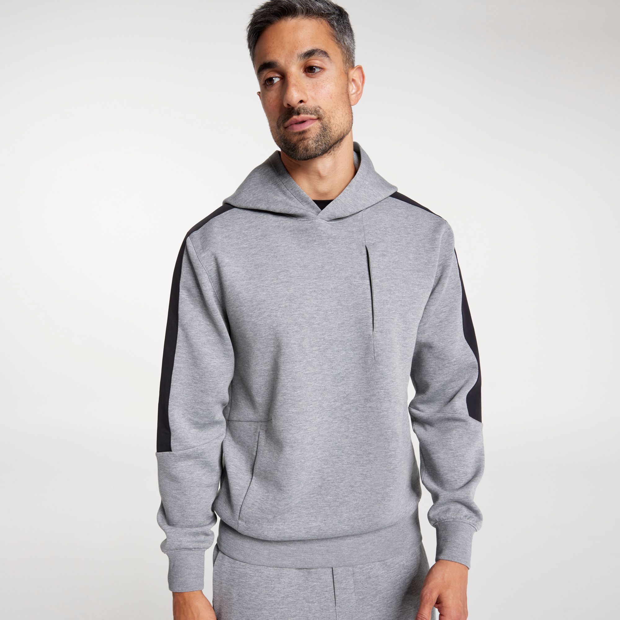 VRST Men's Pinnacle Fleece Hoodie - Mid Grey Heather Style View 1