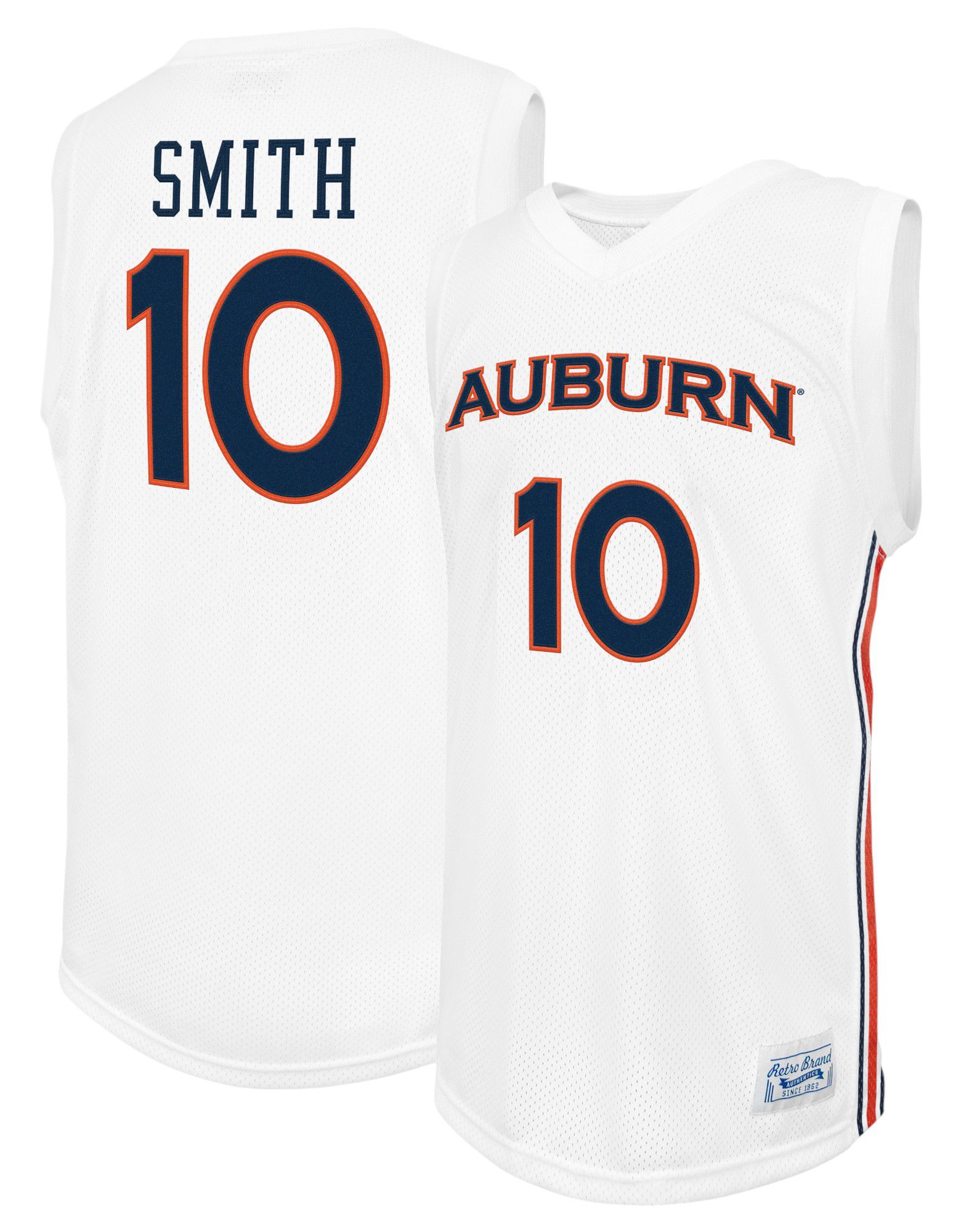 Retro Brand Men's Auburn Tigers Jabari Smith Jr. #10 White Replica Basketball Jersey product image