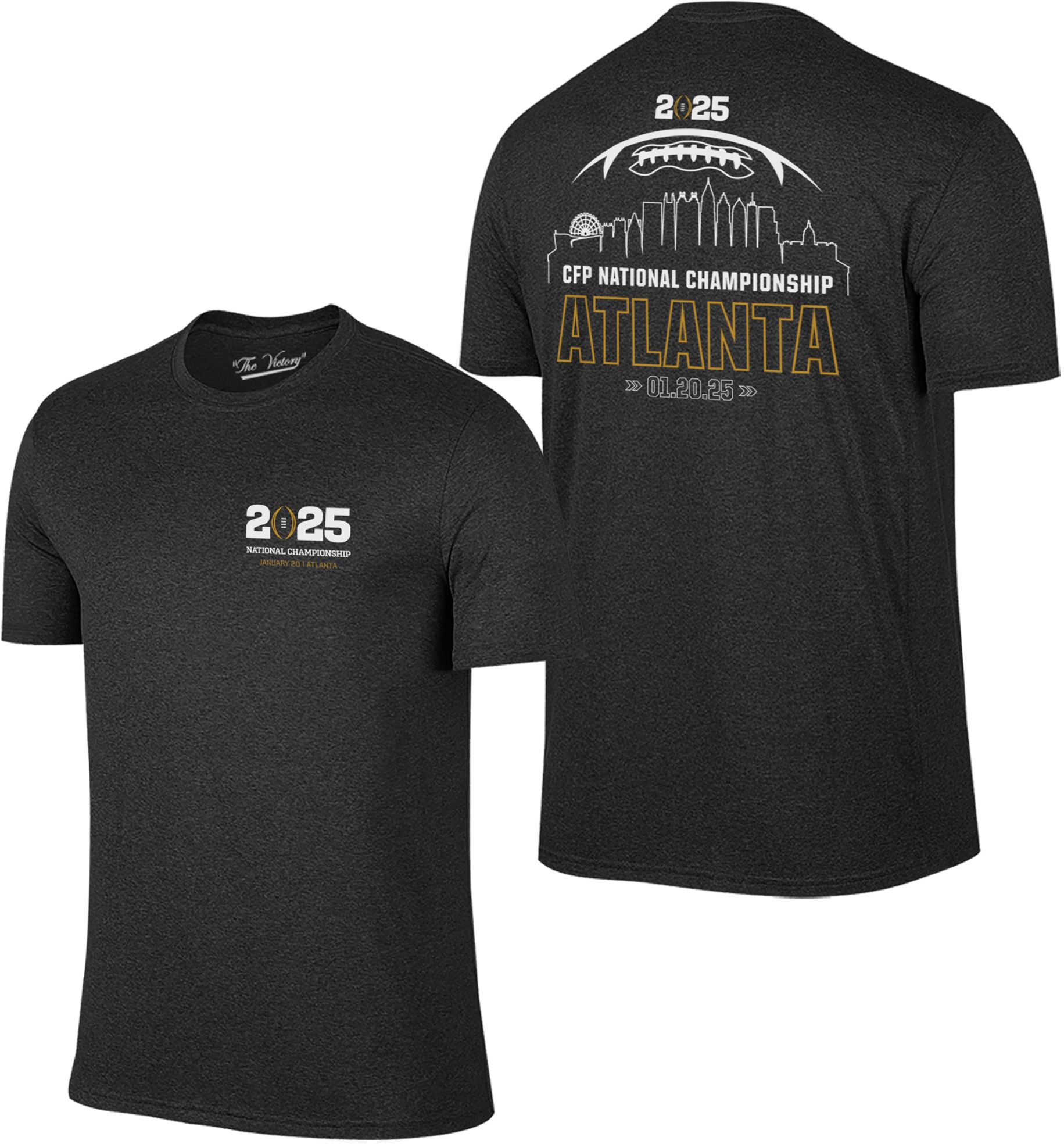 Retro Brand Men's 2025 College Football Playoff National Championship Back Logo Black T-Shirt product image