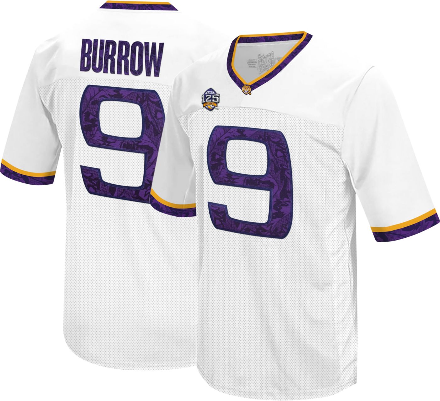 JOE top BURROW LSU TIGERS New!! Nike White Vapor Limited Jersey Size L Large