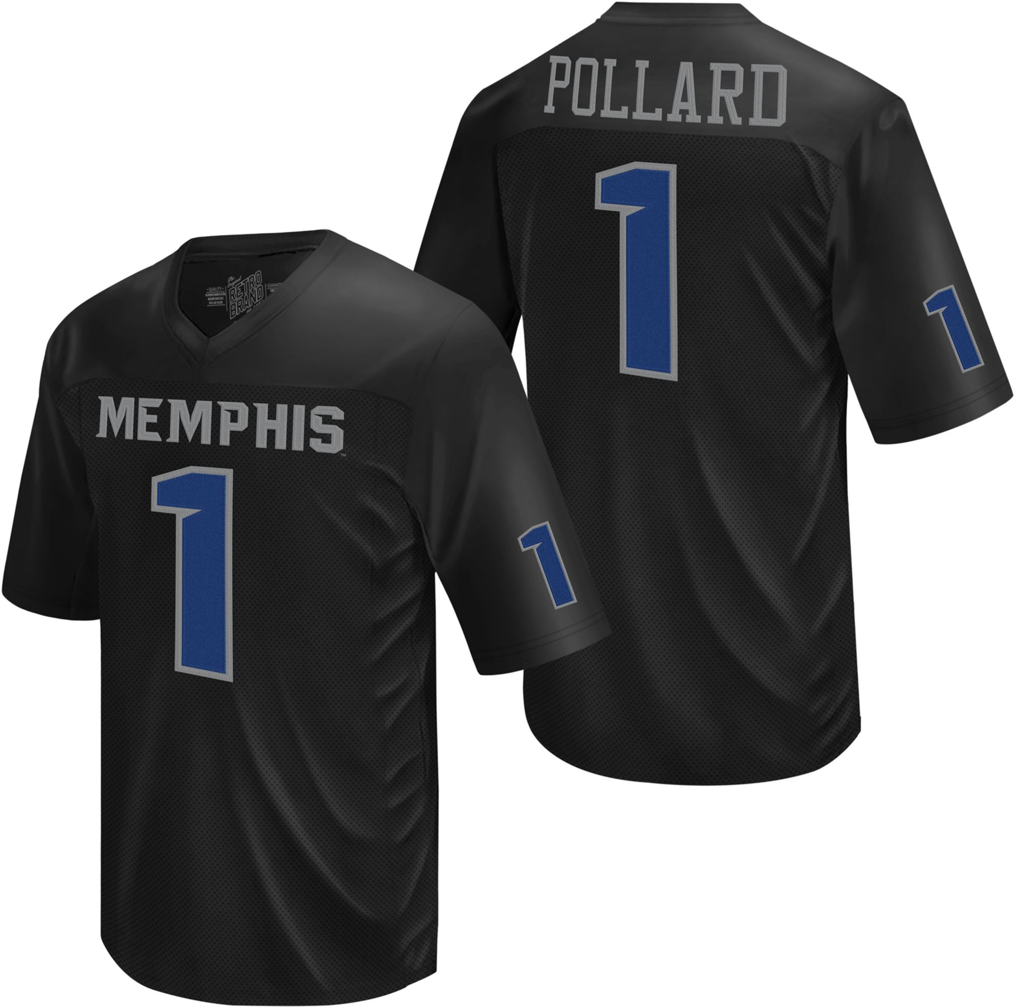 Retro Brand Adult Memphis Tigers #1 Black Tony Pollard Replica Football Jersey product image