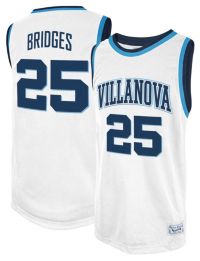 Retro Brand Men's Villanova Wildcats Mikal Bridges #25 White Replica Basketball Jersey