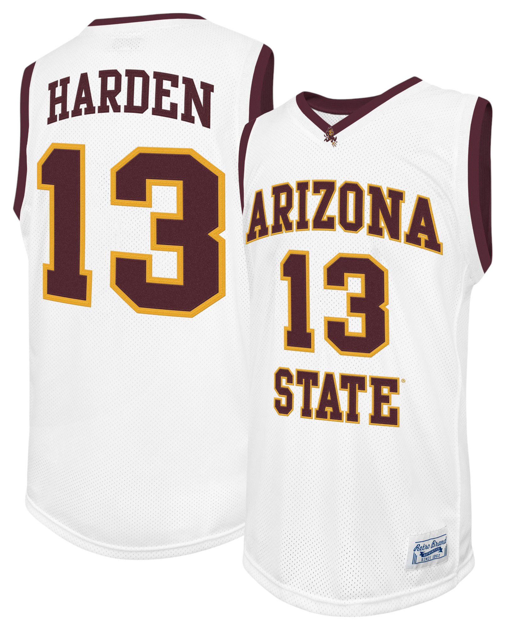 Retro Brand Men's Arizona State Sun Devils James Harden #13 White Replica Basketball Jersey product image