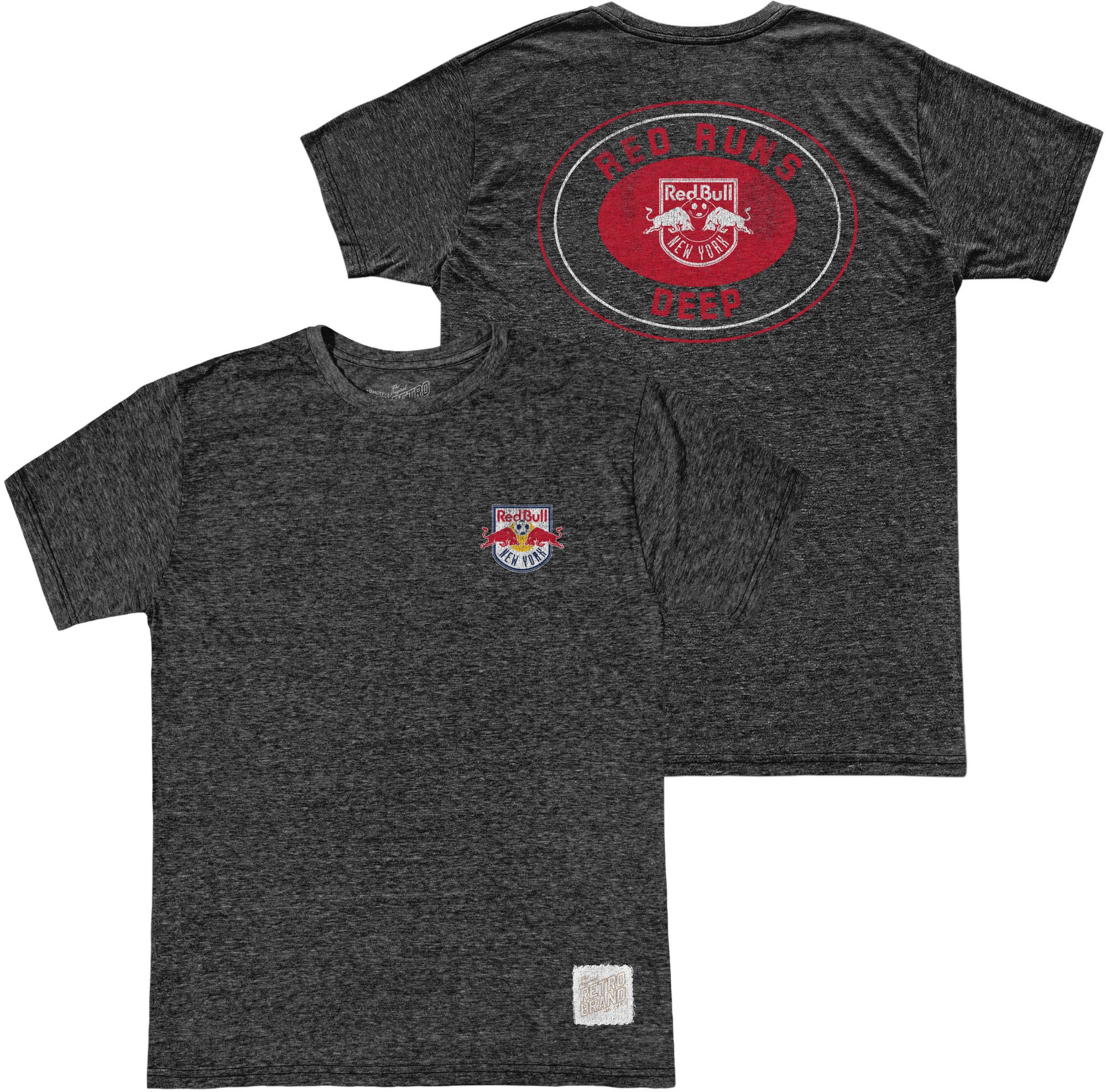 Retro Brand Youth New York Red Bulls Grey Tri-Blend Ring Logo T-Shirt product image