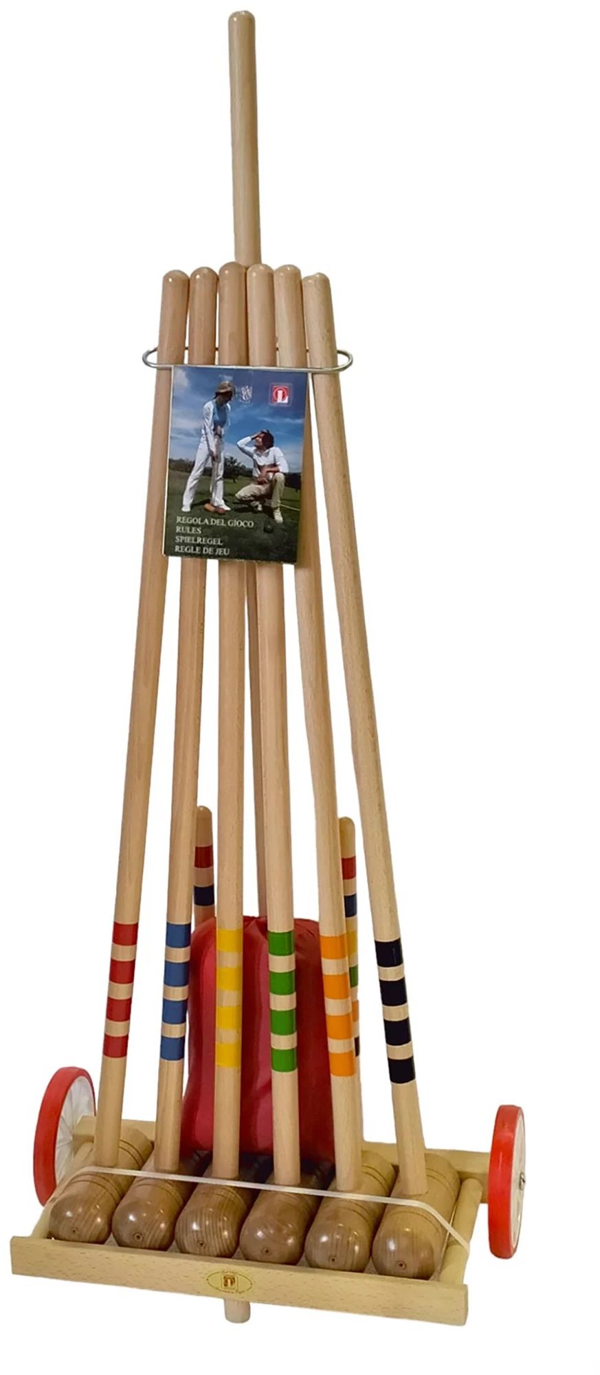 Kettler 6-Player Croquet Set with Wooden Trolley product image
