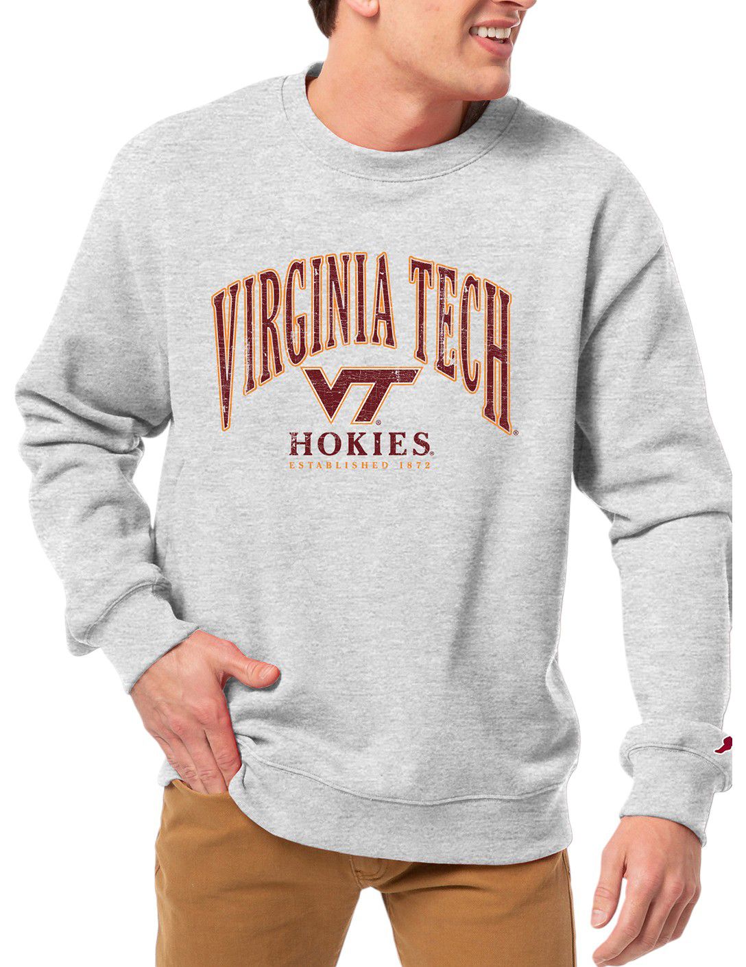 League-Legacy Men's Virginia Tech Hokies Grey Essential Fleece